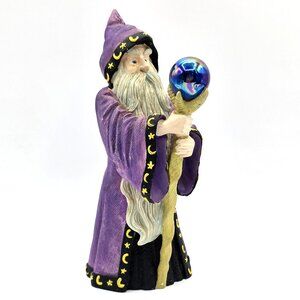 Vintage The Fantasy of Glenwillow By Russ Berrie Ceramic Wizard Glass Ball 14136